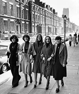 Images Dated 26th February 1976: New faces at Liverpools famous Rodney Street, a street that is known for its