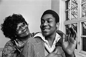Images Dated 13th January 1975: New Faces winner Lenny Henry with his mother. 13th January 1975