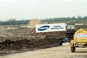 Images Dated 14th March 1995: The new factory for Samsung under construction at Wynyard Business Park. 14th March 1995