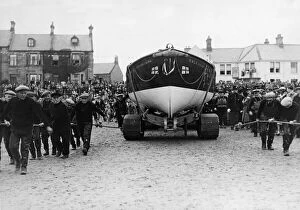 The new lifeboat Augustus and Laura is named by Lady Frances Osborne at Newbiggin