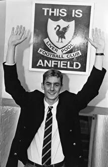 Images Dated 26th November 1990: New Liverpool signing Don Hutchison at Anfield. 26th November 1990