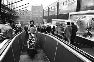 A new moving pavement in Leeds, West Yorkshire. 24th March 1964 A new moving pavement in Leeds, West Yorkshire. 24th March 1964