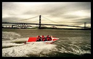 The new passenger jet boat May 1998 on the River Forth as it gears up for the summer The new passenger jet boat May 1998 on the River Forth as it gears up for the summer