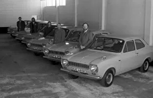 New police patrol cars at Reeds Garage, Torquay in March 1972 before the livery had been