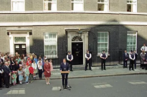 New Prime Minister Tony Blair with his wife Cherie outside 10 Downing Street after New Prime Minister Tony Blair with his wife Cherie outside 10 Downing Street after