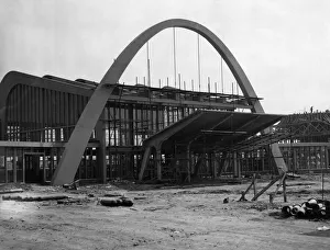 New terminal under construction at Renfrew Airport, Scotland, 29th April 1954 New terminal under construction at Renfrew Airport, Scotland, 29th April 1954
