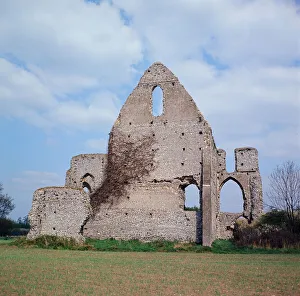 Newark Priory in Pyrford, Surrey. July 1967 Newark Priory in Pyrford, Surrey. July 1967