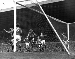 Newcastle centre half Pat Howard (centre) joins strikers Malcolm Macdonald Newcastle centre half Pat Howard (centre) joins strikers Malcolm Macdonald