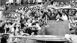 Newcastle Supporters - Just a small section of the 35,000-plus crowd who stayed on after Newcastle Supporters - Just a small section of the 35,000-plus crowd who stayed on after