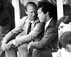 Newcastle United manager Jack Charlton talking with Willie Maddren in August 1984 Newcastle United manager Jack Charlton talking with Willie Maddren in August 1984