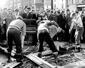 Rag Week Gallery: Newcastles students during rag week in 1961 breaking pianos in the Haymarket