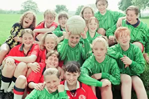 Images Dated 7th June 1996: Newlands School, Middlesbrough, 7th June1996. Pictured, Newlands School Girls Football