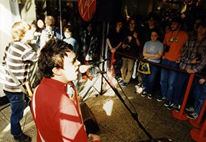 Images Dated 3rd May 1996: Newport s, 60ft Dolls, in concert at the Virgin Store in Queen Street, Cardiff, Wales