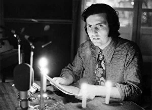 Images Dated 11th February 1972: Here is the news about power cuts. Radio newsreader Alan Rogers tells listeners about