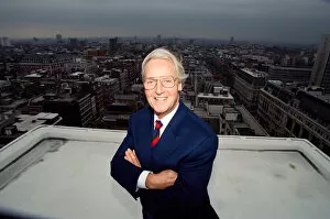 Images Dated 17th May 1994: Nicholas Parsons, TV Presenter and actor, pictured on a roof top. 17th May 1994