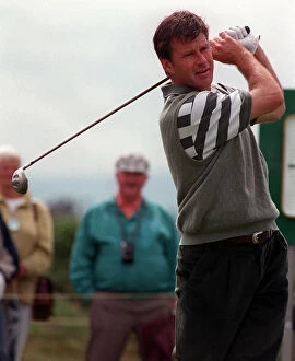 Images Dated 15th July 1997: Nick Faldo during practice for Open Golf Champinship July 1997 at Troon