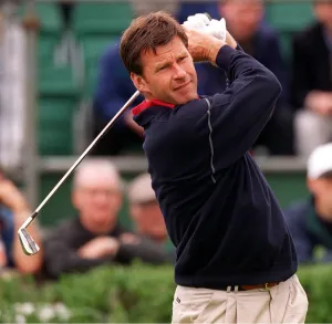 Nick Faldo at Troon for the Open Championship July 1997 During his last practice round Nick Faldo at Troon for the Open Championship July 1997 During his last practice round
