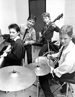 Images Dated 1st February 1990: Nick Pownceby, Angus Wright, Aidan Wewn and Richard Coulson of Ovingham Jazz are four of