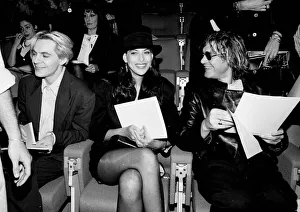 Nick Rhodes, Julianne Rhodes & Simon Le Bon watch, Yasmin Le Bon during a fashion show Nick Rhodes, Julianne Rhodes & Simon Le Bon watch, Yasmin Le Bon during a fashion show
