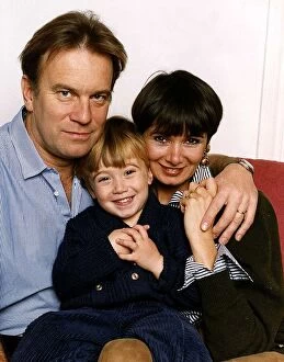 Images Dated 7th November 1990: Nicky Henson Actor Singer with his wife Marguerite and son Keaton A©Mirrorpix