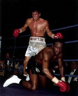 Images Dated 1st March 1994: Nigel Benn Boxer middleweight champion of the world during his fight with Henry Wharton