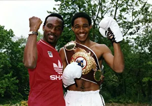 Nigel Benn left with footballer Paul Ince of Manchester United Nigel Benn left with footballer Paul Ince of Manchester United