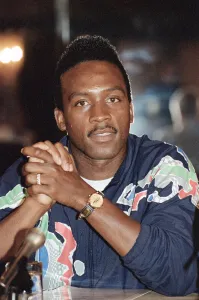 Nigel Benn at a press conference ahead of his upcoming fight with Kid Milo Nigel Benn at a press conference ahead of his upcoming fight with Kid Milo