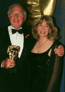 Nigel Hawthorne actor with actress Alison Steadman at Bafta Awards at the Royal Albert Nigel Hawthorne actor with actress Alison Steadman at Bafta Awards at the Royal Albert