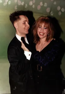 Nigel Kennedy Violinist with his girlfriend Brixy Smith dbase Nigel Kennedy Violinist with his girlfriend Brixy Smith dbase