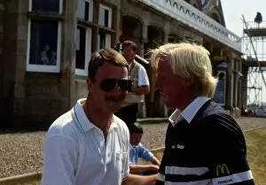 Nigel Mansell with Greg Norman July 1989