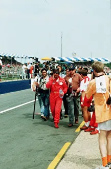 Nigel Mansell racing driver at the British Grand Prix. 15th July 1990 Nigel Mansell racing driver at the British Grand Prix. 15th July 1990