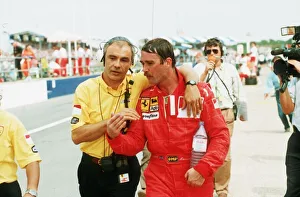 Nigel Mansell racing driver at teh british Grand Prix. 15th July 1990 Nigel Mansell racing driver at teh british Grand Prix. 15th July 1990