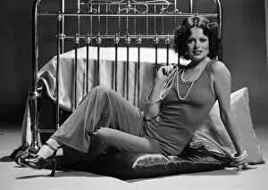 Images Dated 31st July 1975: Nightwear Fashion Feature, Kathy McKinnon, Model wearing Stretch Polyester