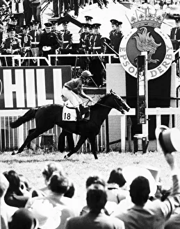 No18 Shergar with Walter Swinburn wins the Derby at Epsom by a record 10 Lenghts No18 Shergar with Walter Swinburn wins the Derby at Epsom by a record 10 Lenghts