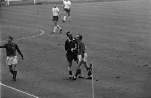 Nobby Stiles is spoken to the referee 30th July 1966. as Alan Ball makes a point Nobby Stiles is spoken to the referee 30th July 1966. as Alan Ball makes a point