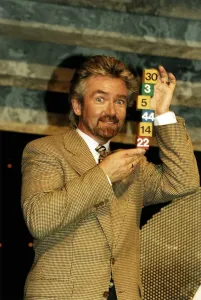 Noel Edmonds Tv Presenter with some National Lottery numbers Noel Edmonds Tv Presenter with some National Lottery numbers