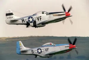 North American Mustangs flying in formation at the Wroughton Airshow in 1993 North American Mustangs flying in formation at the Wroughton Airshow in 1993