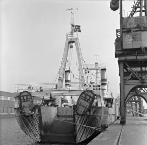 The Norwegian trawler Gadus seen here tied up along side St Andrews Dock 4th March 1968 The Norwegian trawler Gadus seen here tied up along side St Andrews Dock 4th March 1968