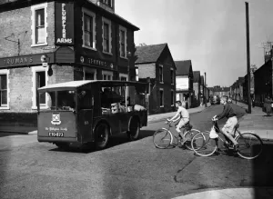 A Nottigham Co-operative society electric food deliver van seen here at the Plumptre A Nottigham Co-operative society electric food deliver van seen here at the Plumptre