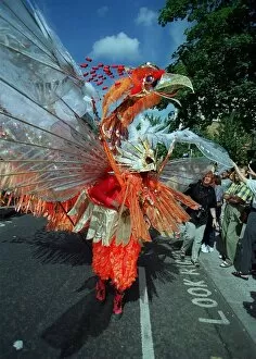 Images Dated 30th August 1999: The Notting Hill Carnival Aug 1999 Dancers in the streets of Notting Hill wearing