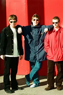 Images Dated 19th September 1997: Oasis outside the Metroradio Arena, Newcastle upon Tyne, United Kingdom