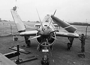 Images Dated 27th September 1982: An Old Fairey Gannet aircraft landed at the Midland Air Museum in Coventry