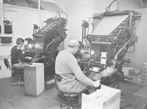 The old linotype machines in use at the Braddons Hill Road West offices of the Herald in The old linotype machines in use at the Braddons Hill Road West offices of the Herald in