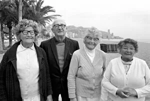 Images Dated 5th March 1983: Old People: Holidays: Pensioners enjoying themselves on holiday abroad in Benidorm, Spain