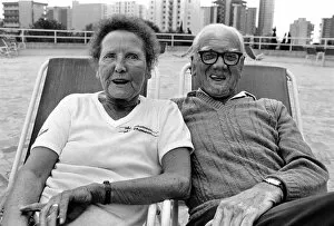 Images Dated 5th March 1983: Old People: Holidays: Pensioners enjoying themselves on holiday abroad in Benidorm, Spain