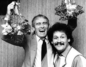 Images Dated 1st December 1987: Oldham comics Cannon and Ball rehearse their Christmas show, December 1987