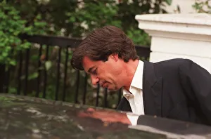 Oliver Hoare the man alleged to have had an affair with Princess Diana leaves for work Oliver Hoare the man alleged to have had an affair with Princess Diana leaves for work