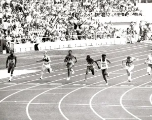Olympic Games 1976 in Montral Canada. Mens 100 Metre Sprint Final Olympic Games 1976 in Montral Canada. Mens 100 Metre Sprint Final