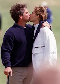 Open Golf Championship Birkdale 1998 Fred Couples kisses fiancee Thais Bren Open Golf Championship Birkdale 1998 Fred Couples kisses fiancee Thais Bren