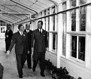 Prince Philip Gallery: After opening the new laboratory building at the National Vegetable Research Station